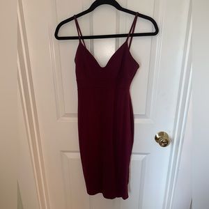 New lulus midi burgundy body on dresss